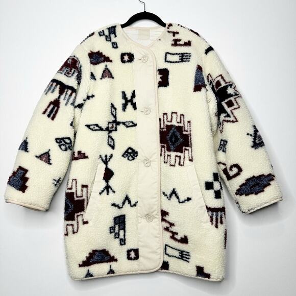 Fleece Cream and Red Patterned Jacket
Isabel Marant Inspired - Picture 2 of 13